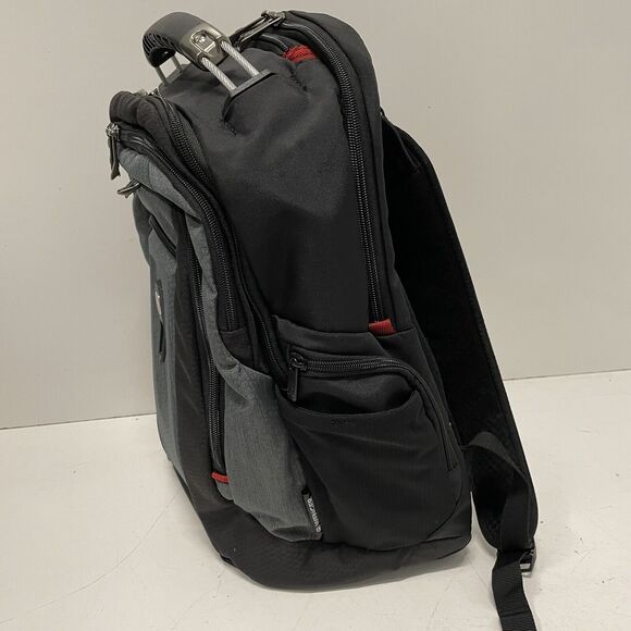 s-l400.jpg SwissGear Wenger 16” Laptop Backpack black/gray Tech Gear Bag Carry-on